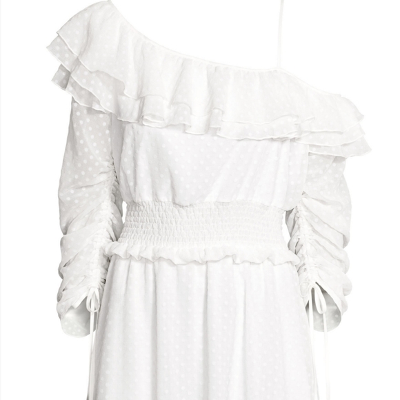 H&M/One shoulder dress with frills M - Picture 2 of 5